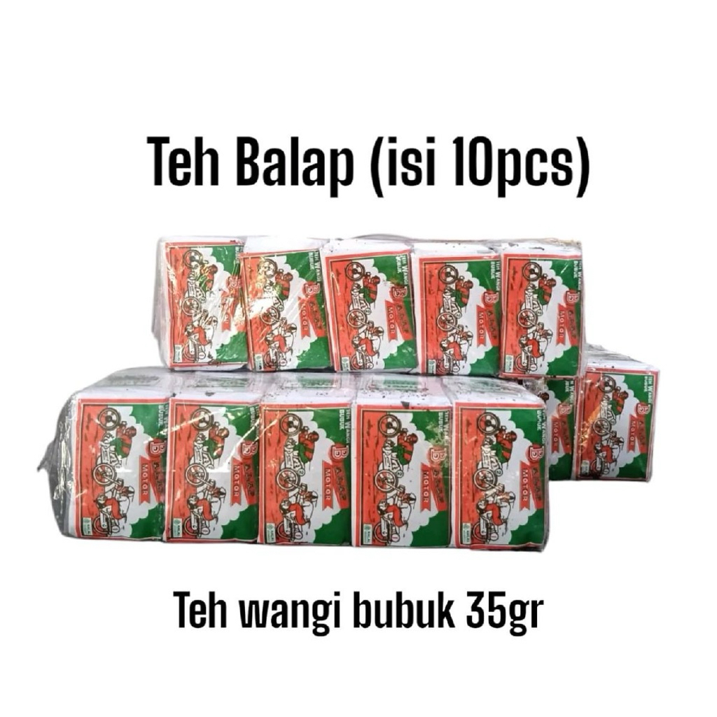 

Teh Balap Kemasan 35gr Teh Wangi Bubuk (1 pack isi 10pcs)