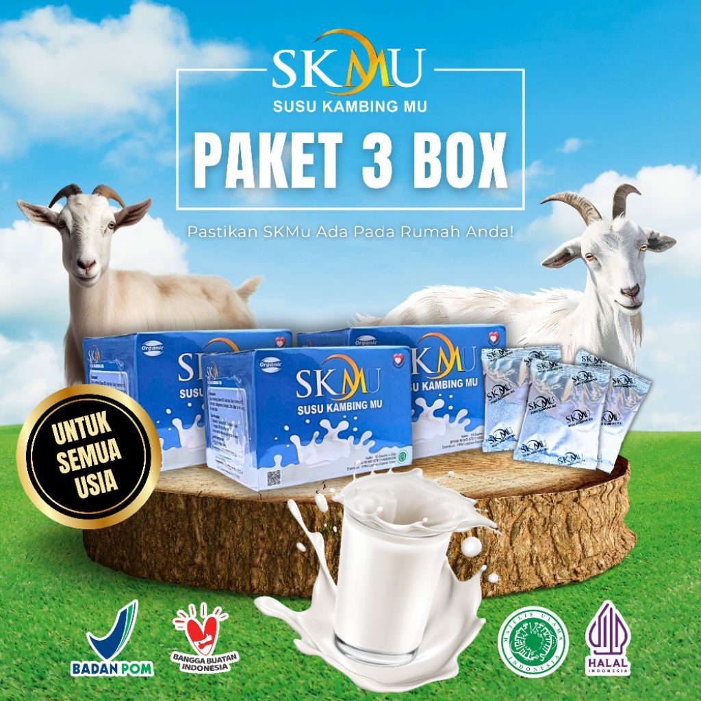 

Susu Kambing Muhammadiyah 3 Box SKMu Bubuk Etawa Organik Original