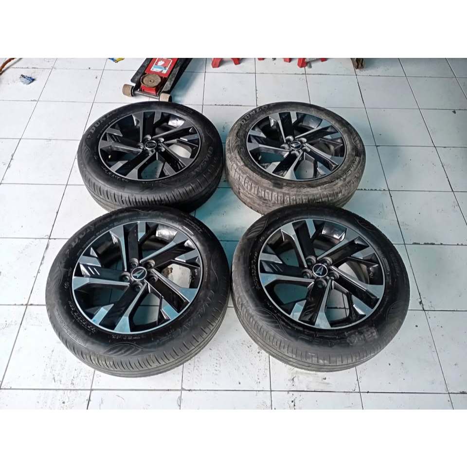 VELG MOBIL ORI STD XENIA RING 16 LEBAR 6 LUBANG BAUT PCD 5X100 ET45 + BAN DUNLOP 195 50 R16 PELEK