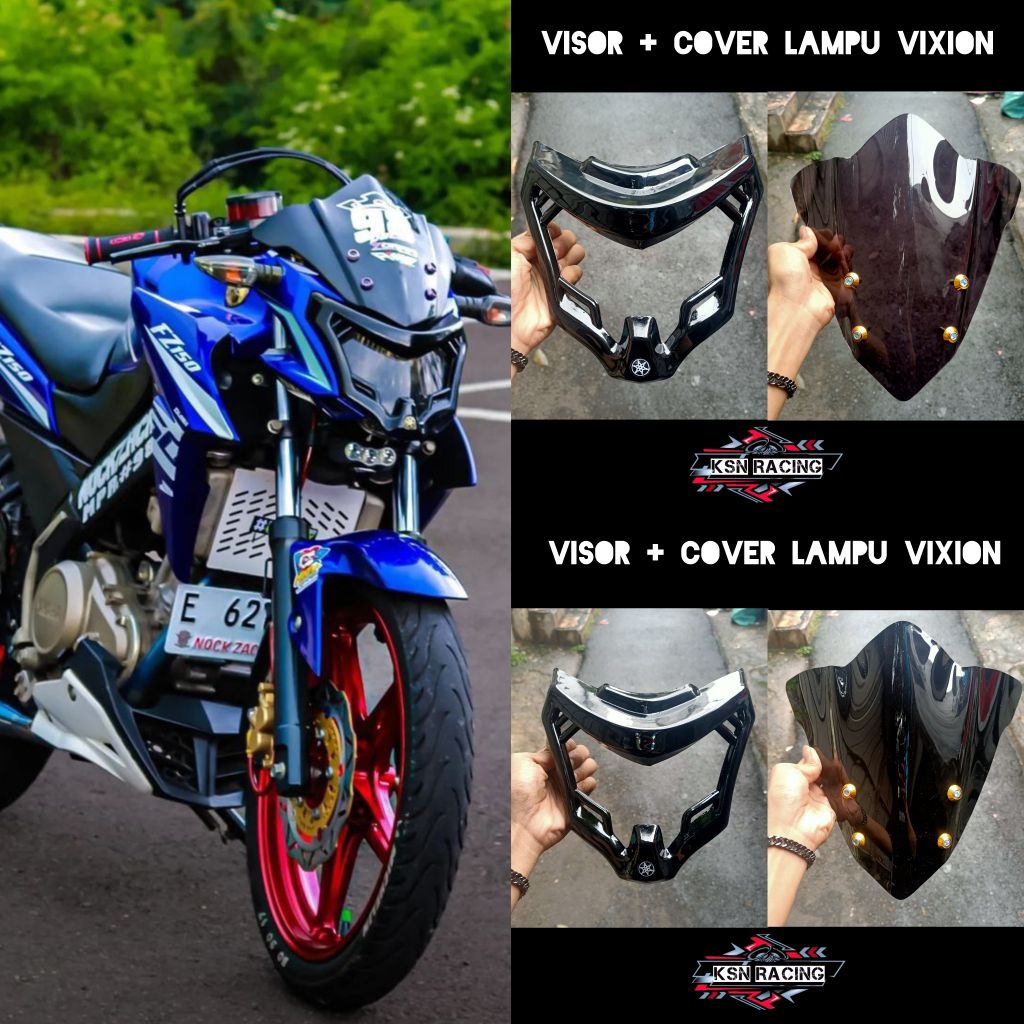 Visor vixion new nva visor variasi vixion new advance sett cover lampu original yamaha