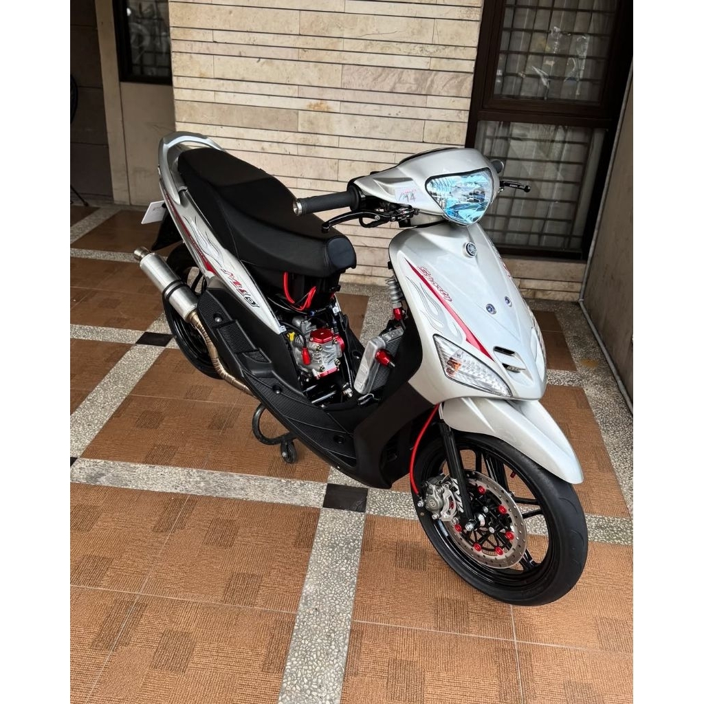 striping sticker lis decal standar ori mio sporty 2006 2007 api silver