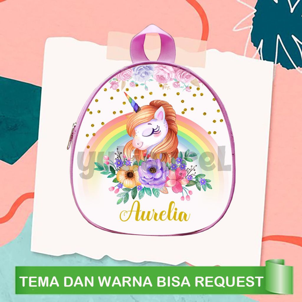 

Tas ultah unicorn model telur/Tas ultah unicorn/Tas ultah unicorn gendong