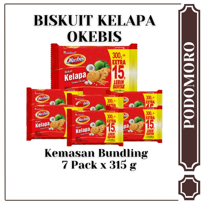 

Okebis Biskuit Kelapa 300gr - Creamy Coconut Delight - Bundling isi 7 Pack