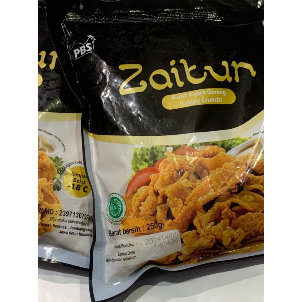 

Zaitun Kulit Ayam Goreng 250 gram frozen food