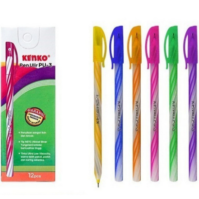 

pulpen kenko ulir PU-3 1 pack isi 12 pcs