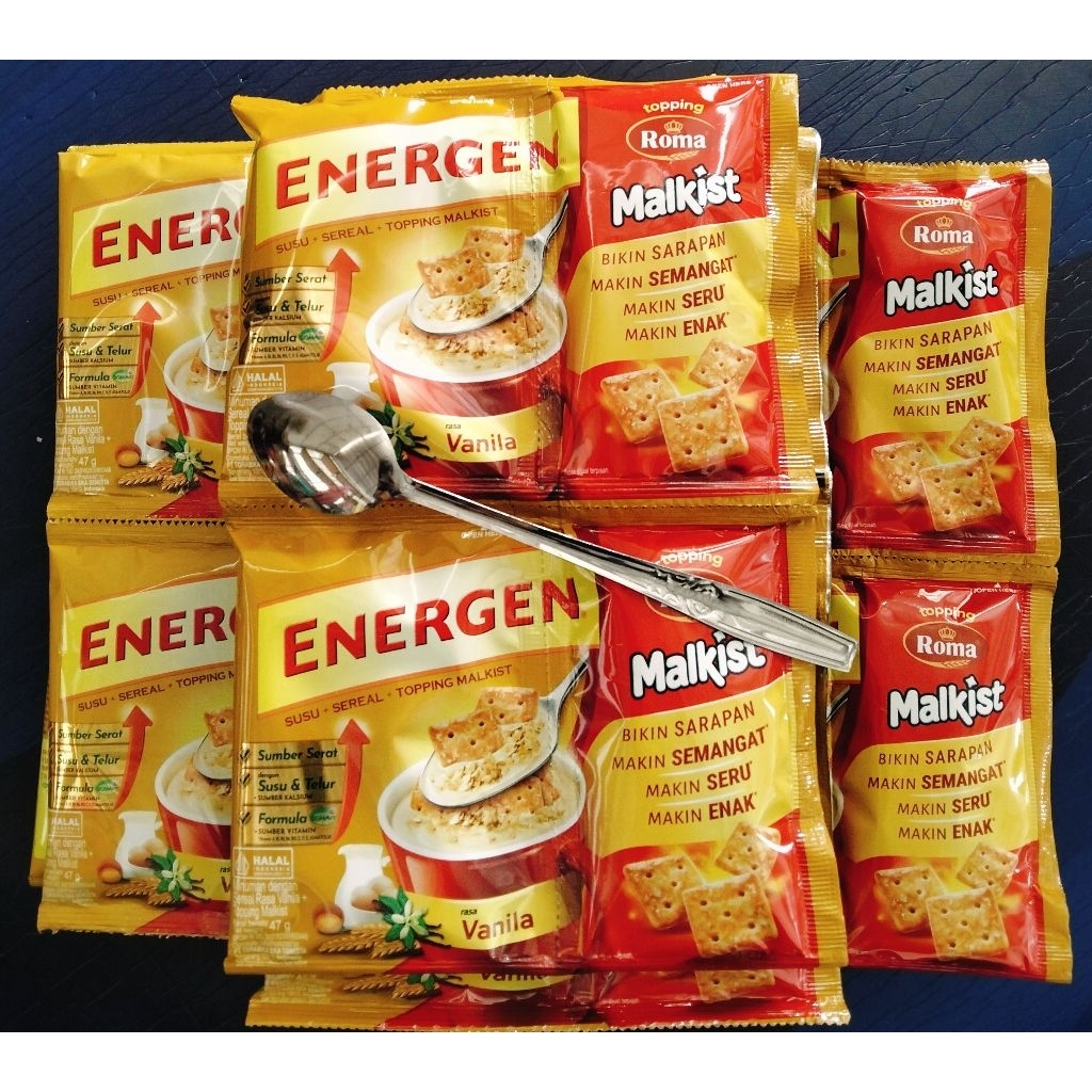 

BUNDLING HEMAT 3 RENCENG ENERGEN VANILA TOPING MALKIST GRATIS SENDOK ISI 10 PCS 47 gr
