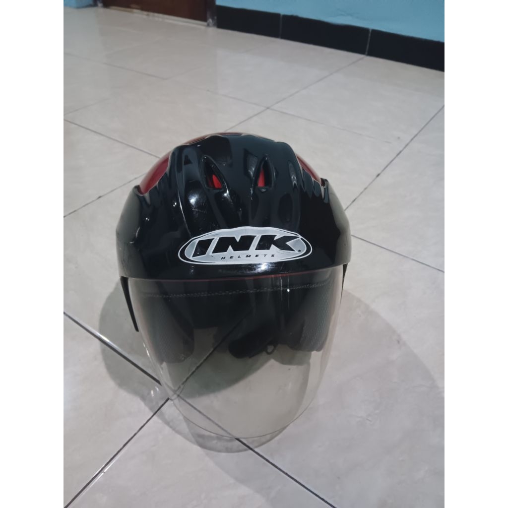 Helm murah INK merah maron glosyCX390 ink batman
