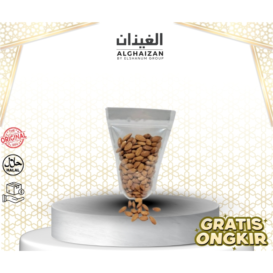 

Kacang Almond Premium Kupas Mentah 100gr Pouch / Almond Raw Whole / Almond Susu / Almond / Kacang