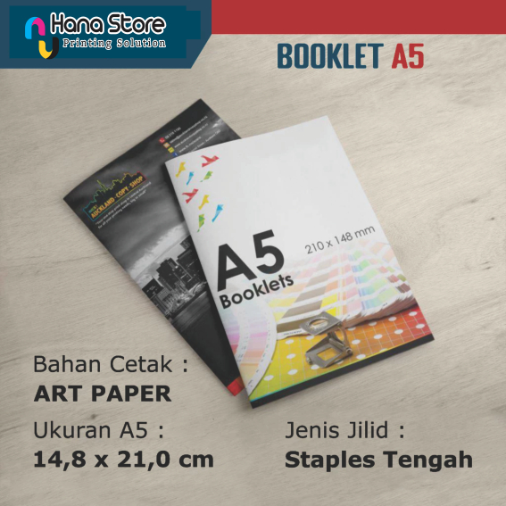 

Cetak Booklet Ukuran A5 Bolak Balik Full Warna Art Paper / HVS Jilid Staples Tengah - Company Profile, Majalah, Katalog, Portofolio