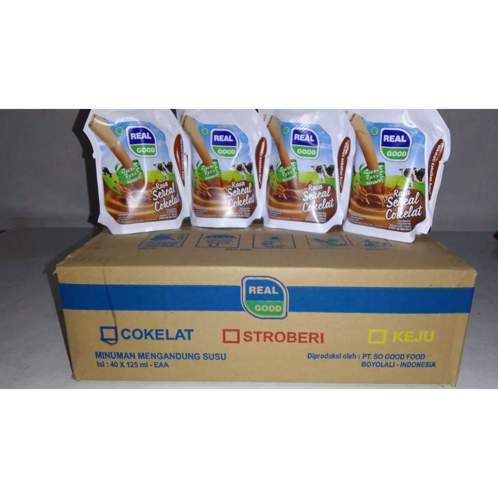 

Real Good susu Uht sereal coklat 125ml