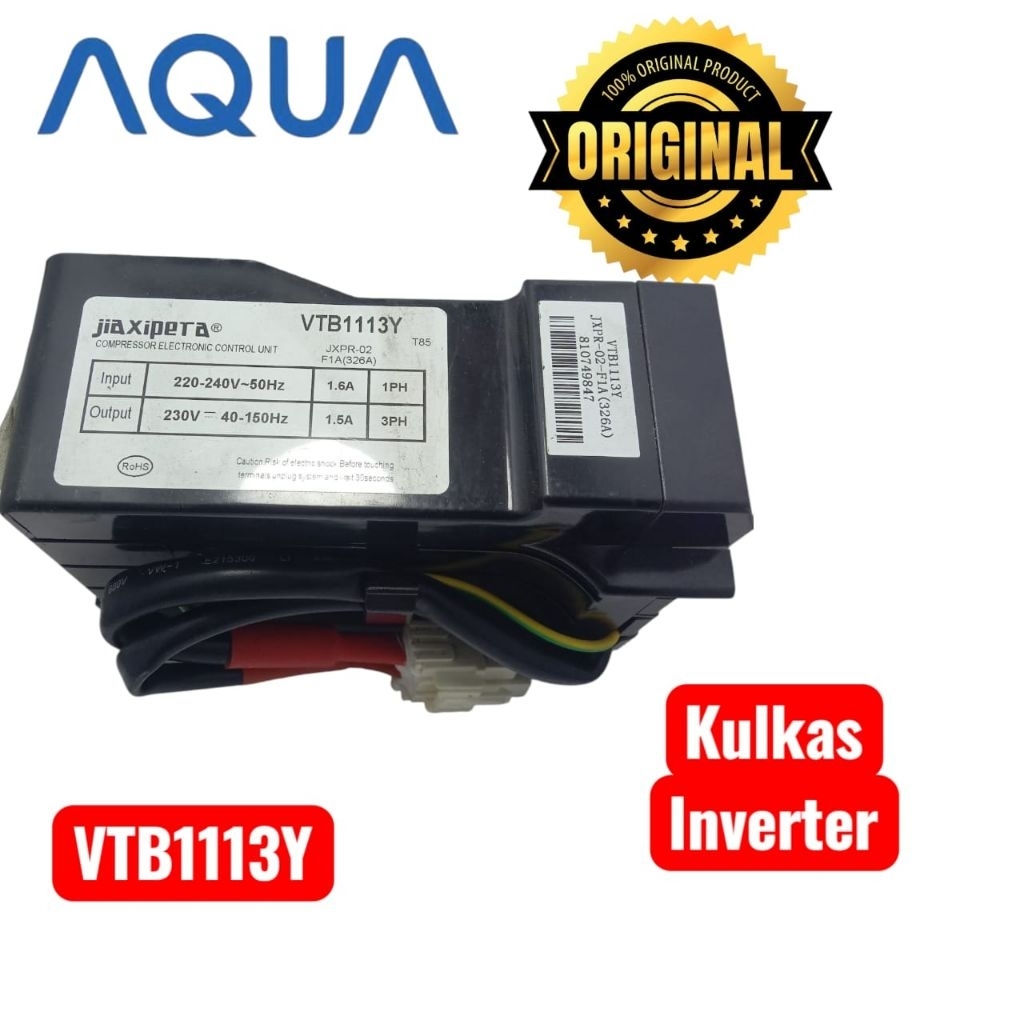 ORIGINAL MODUL/PCB KULKAS 2 PINTU AQUA INVERTER TYPE VTB-1113Y
