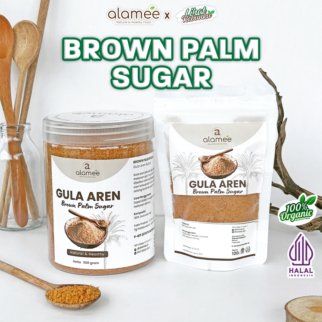 

ALAMEE Gula Aren Bubuk Organik Asli Palm Sugar Semut Powder Natural Organic Pure LIHAT KEBUNKU
