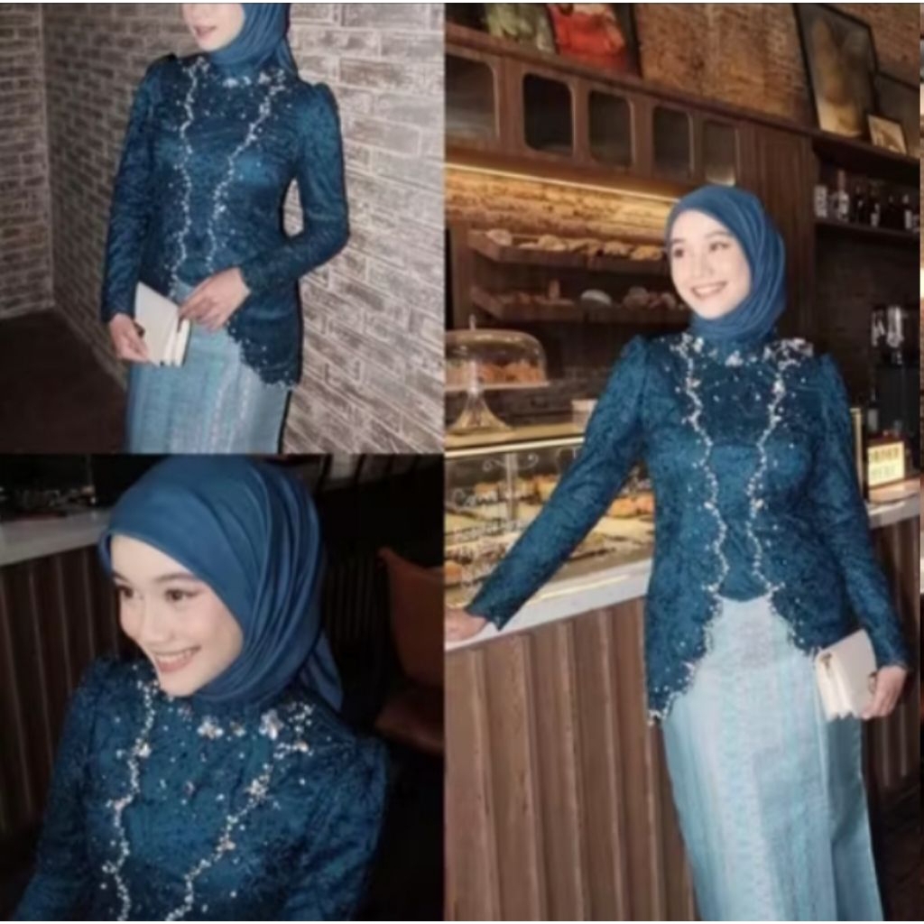 Kebaya wanita modern, kebaya miskha premium bordir payet, kebaya wisuda, kebaya pesta modern