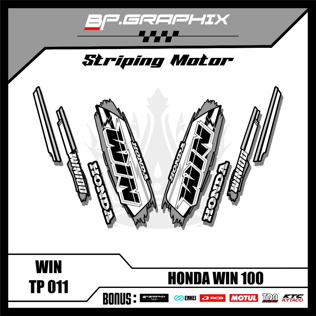 Striping Motor WIN 100  MOTIF SIMPEL Terlaris ( TP 11)