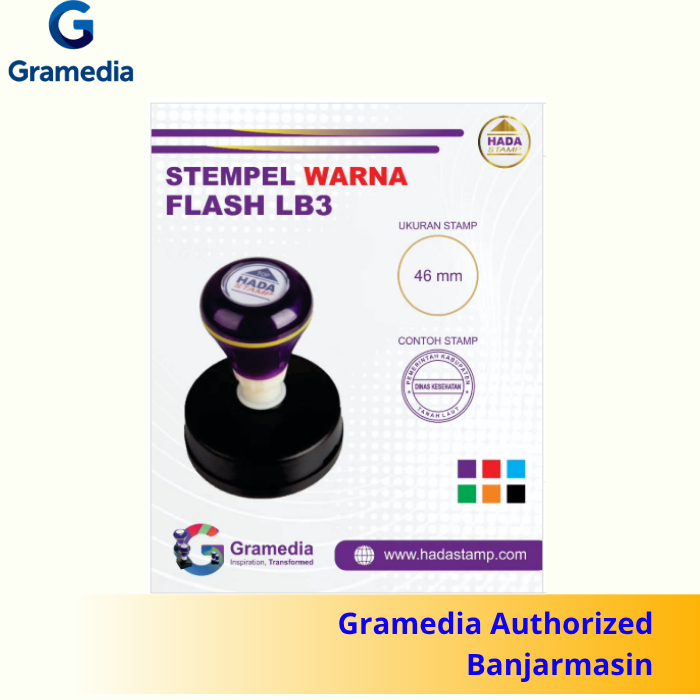 

Hada - Gramedia Banjarmasin - STEMPEL WARNA FLASH LB3