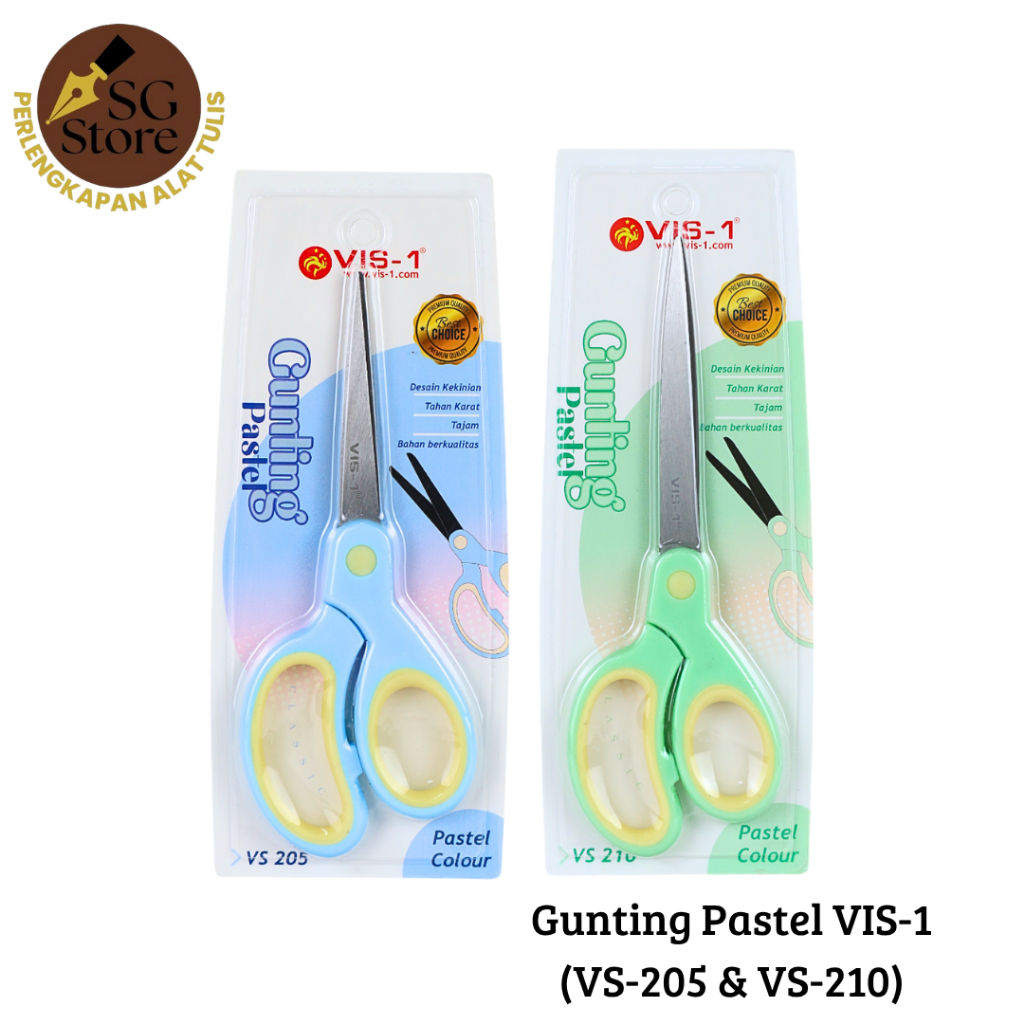 

Gunting Pastel VS-205 - VS-210 / Scissors / Warna Pastel / Soft Grip