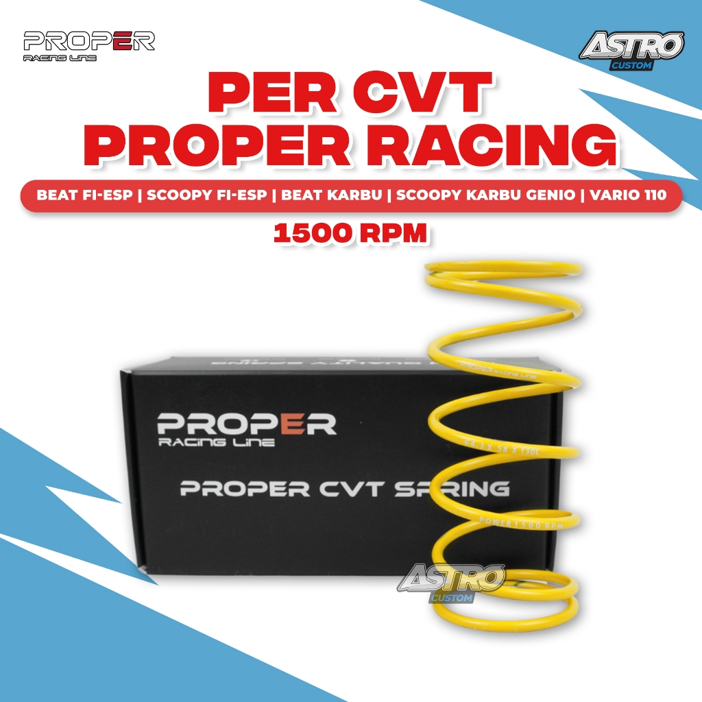 Per CVT 1500 RPM Proper Beat Fi Esp Scoopy Esp Vario 110 Genio Beat Deluxe Karbu Spring CVT Racing