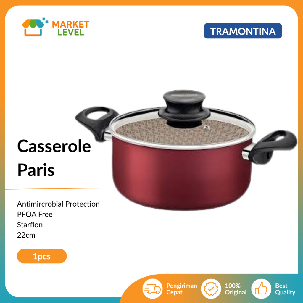 Tramontina - Panci Casserole Tramontina Paris 22Cm