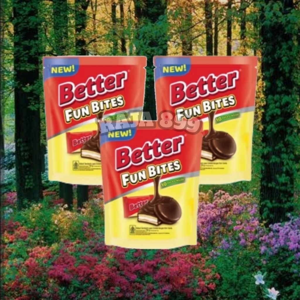 

BISKUIT BETTER FUN BITES POUCH COKELAT VANILA LEMBUT ISI 10 PCS