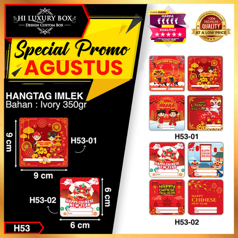 

Hangtag Gong Xi Fa Cai | Hangtag Chinese New Year | Ivory | Murah | 9x9 Hangtag Imlek H53