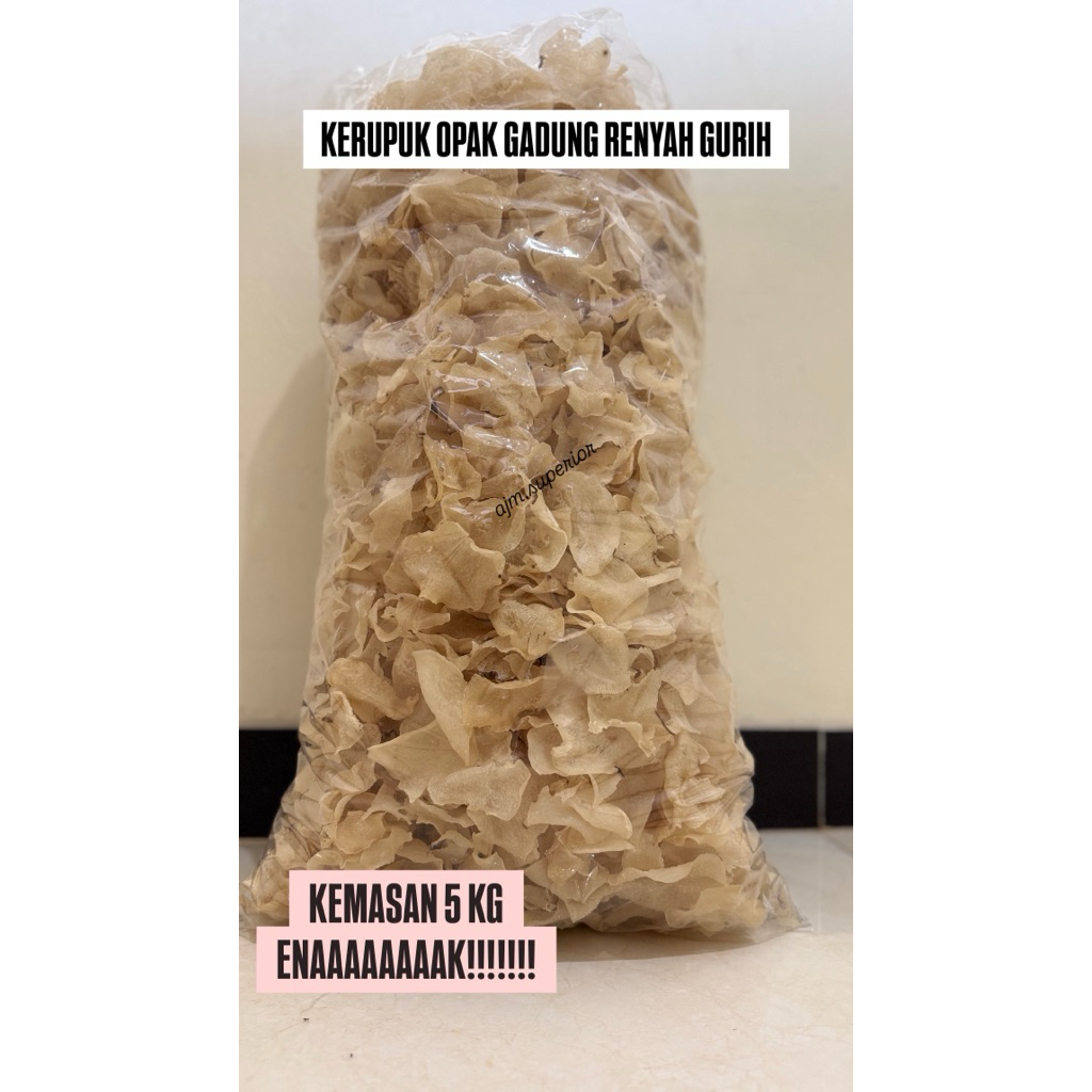 

KERUPUK OPAK KRIPIK GADUNG MENTAH 5KG ENAK RENYAH BERKUALITAS