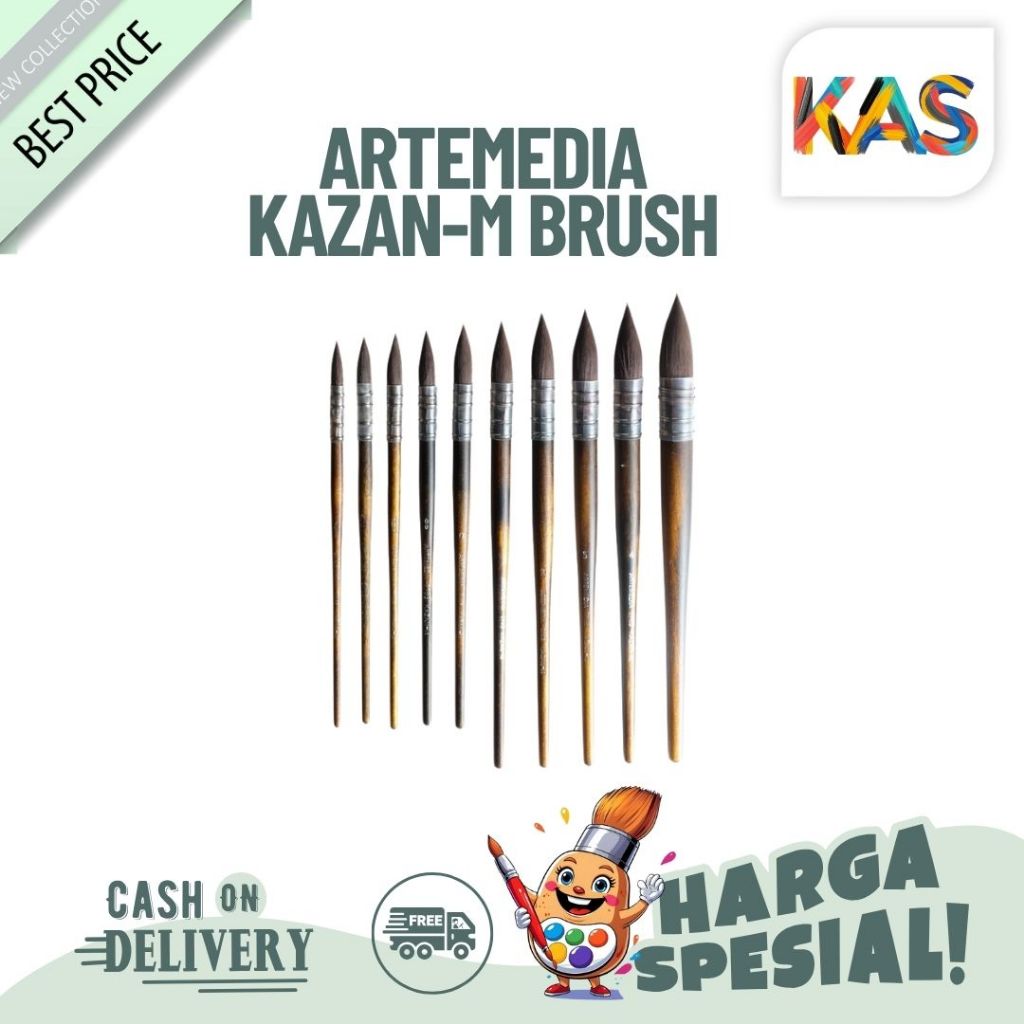 

Artemedia 2703 Round Squirrel Kazan-M Brush / Kuas Round Kazan - PCS