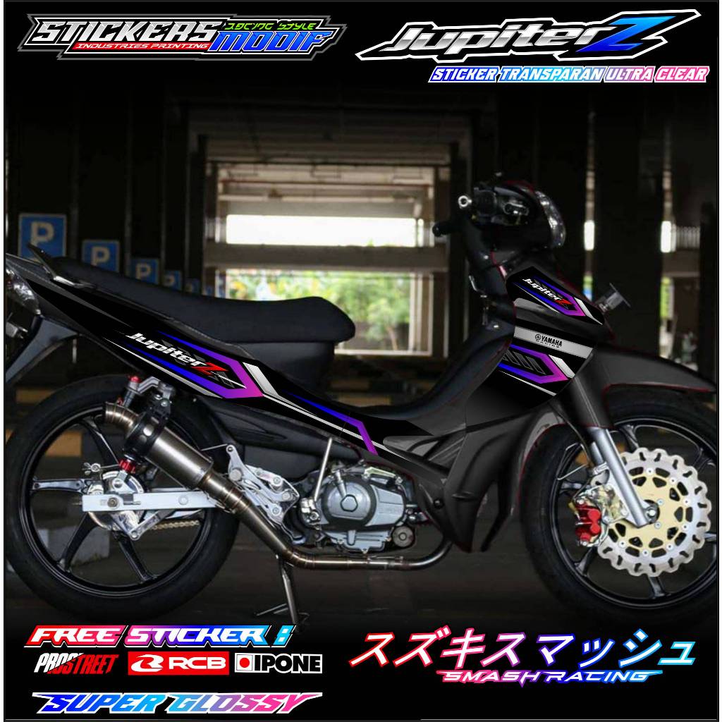 STRIPING VARIASI YAMAHA JUPITER Z BURHAN SIMPLE STYLE / STICKER LIST VARIASI MOTOR JUPITER Z BURHAN