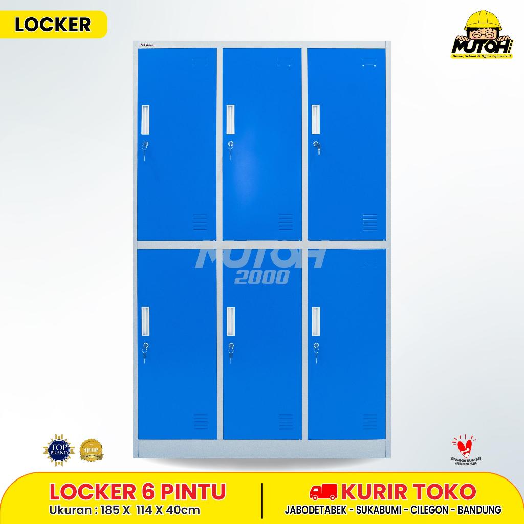 Locker besi 6 pintu besar lemari loker helm loker besi 6 pintu MUTOH2000