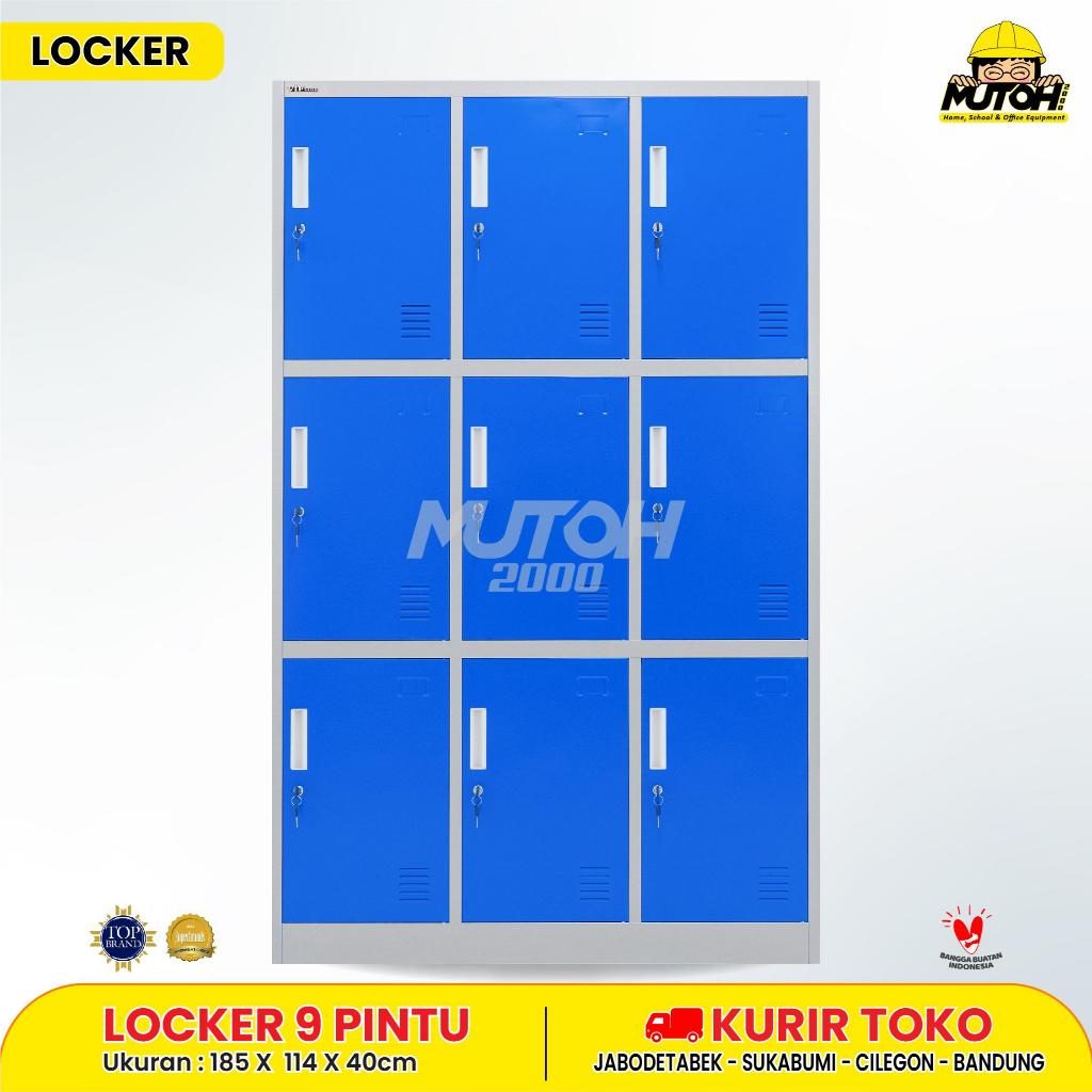 Locker besi 9 pintu besar lemari loker helm loker besi 9 pintu MUTOH2000
