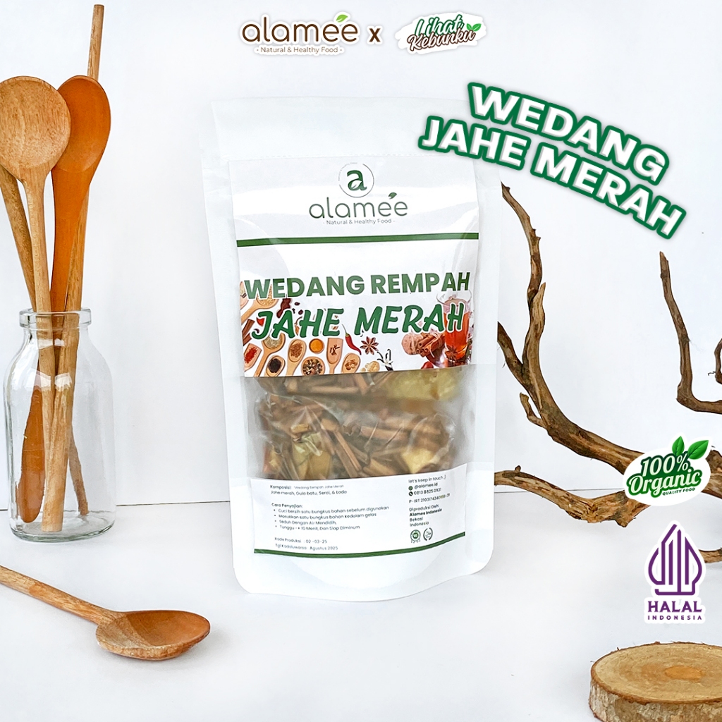 

ALAMEE Wedang Rempah Jahe Merah Komplit Tradisional Asli Rempah Minuman Herbal Alami Langsung Seduh LIHAT KEBUNKU