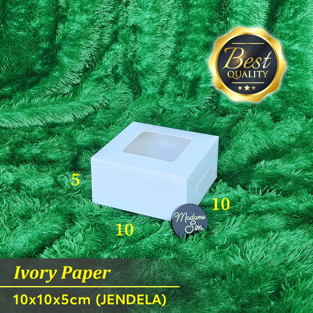 

BOX IVORY - BOX DONAT LAMINASI - KOTAK PUDING 10x10x5 - JENDELA (ISI : 10 PCS)