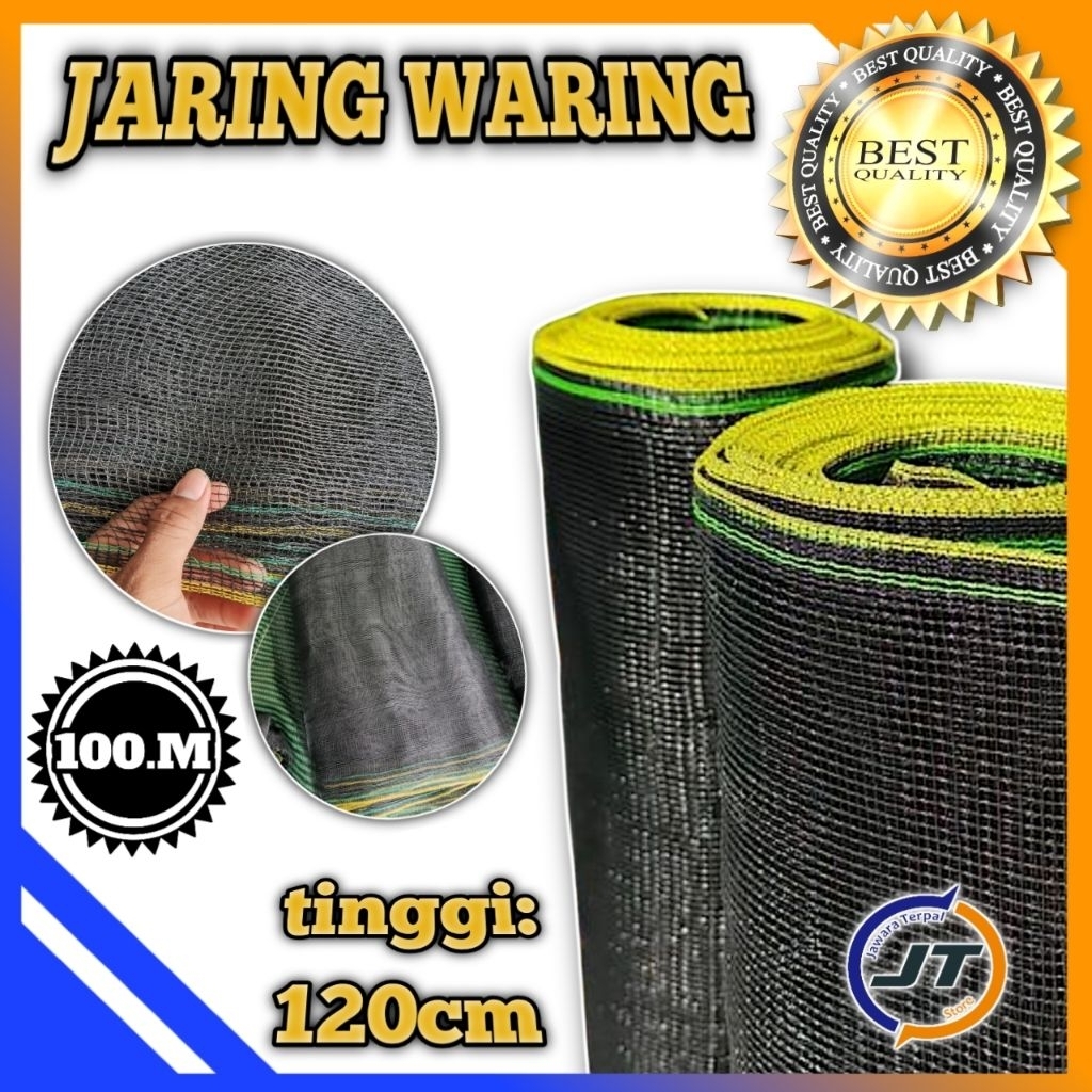 Jaring Waring Hitam Pagar tanaman Pagar ayam 1 rol panjang 100m 90m 80m 50m 25m