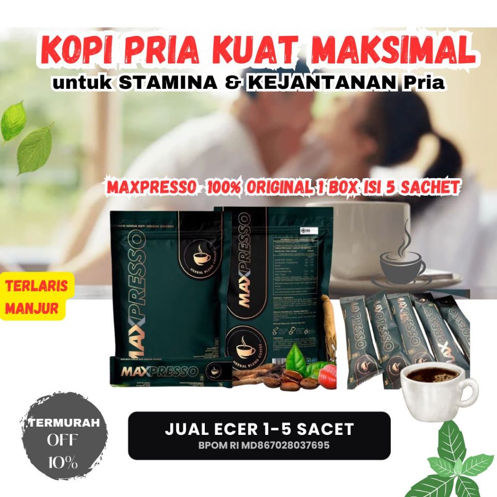 

[PROMOSI] Jual sacetan - Maxpresso HWI original 100 % - kopi maxpresso hwi original 100% - Maxpresso coffe/Maxpresso kopi - Pesan langsung kirim hari ini - Melayani pembayaran COD - Promo dari distributor Maxpresso