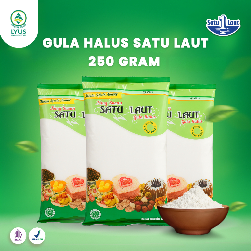 

Tepung Gula Halus Icing Sugar Cap Satu Laut (kemasan)