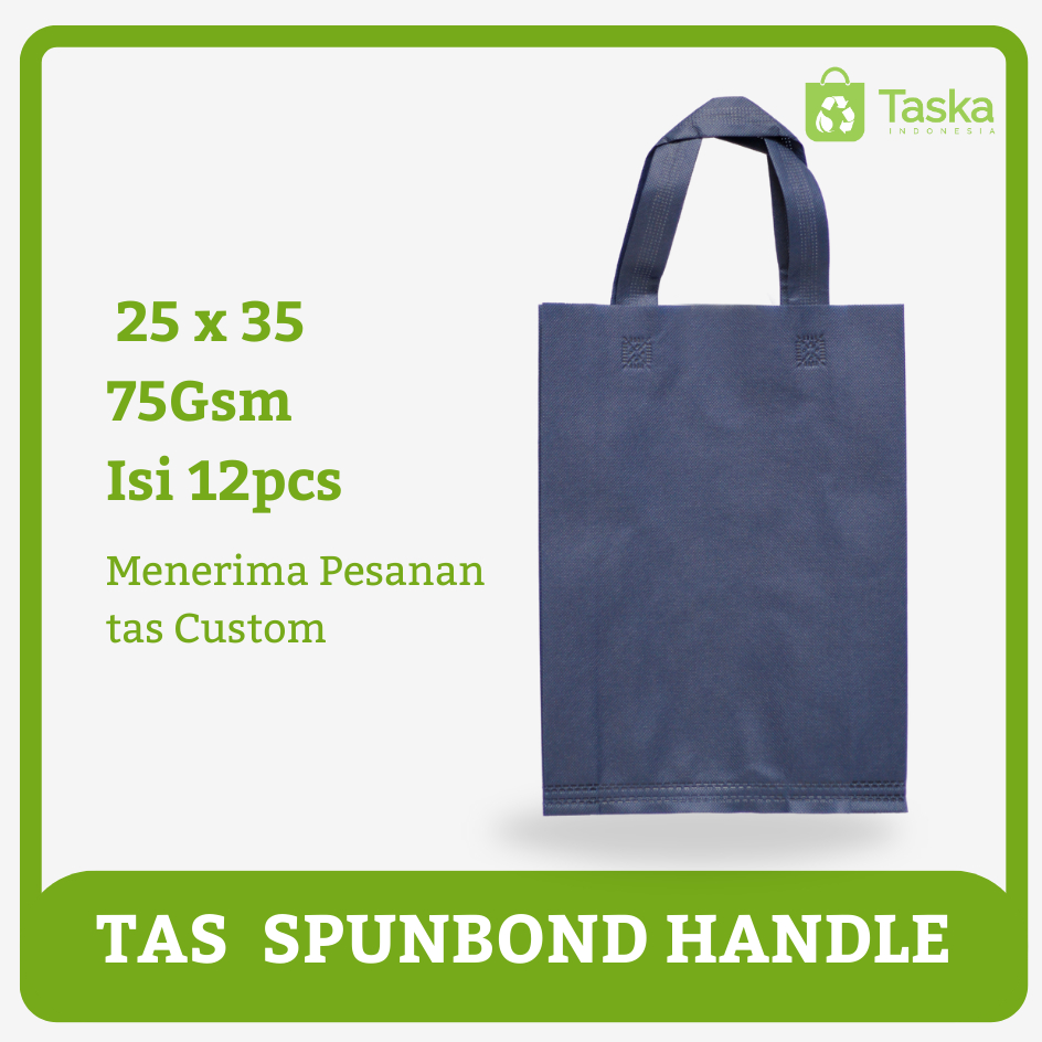 

Taska - TAS SPUNBOND HANDLE 25x35 SATUAN WARNA BIRU DONGKER GOODIEBAG SOUVENIR