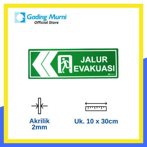 

GM LABEL JALUR EVAKUASI KIRI LB-423C BESAR WARNA