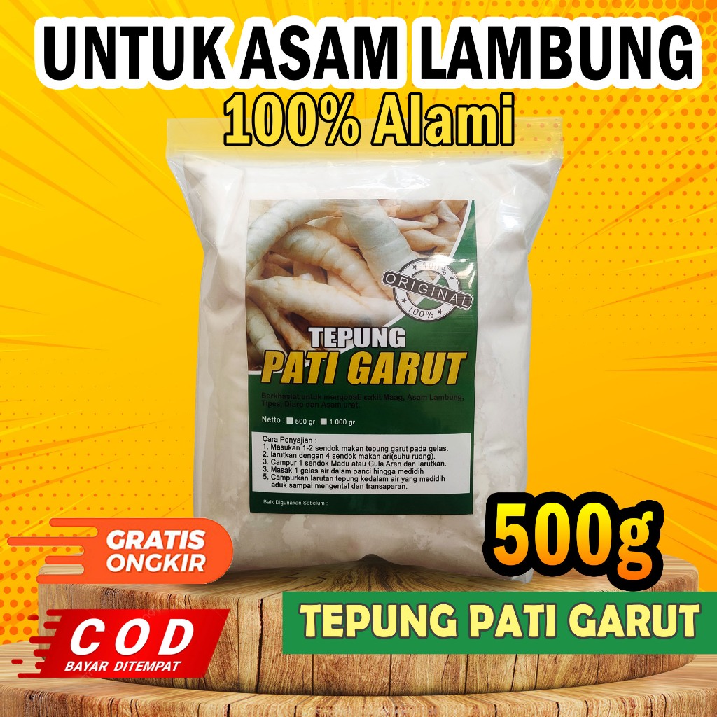 

TEPUNG GARUT KWALITAS PREMIUM / TEPUNG GARUT UNTUK ASAM LAMBUNG / PATI GARUT