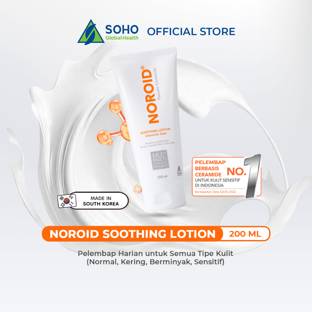 Noroid Soothing Lotion Pelembap Moisturizer Harian Untuk Semua Tipe Kulit (Normal, Kering, Berminyak