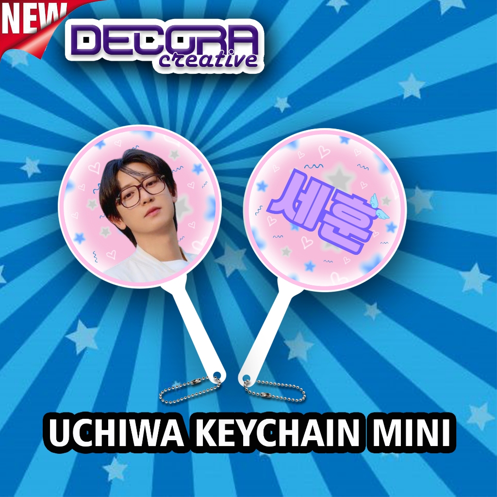 EXO PINK SERIES | KIPAS TANGAN UCHIWA FAN MINI KPOP FANMADE BAHAN CROMO | XIUMIN SUHO SEHUN D.O BAEK