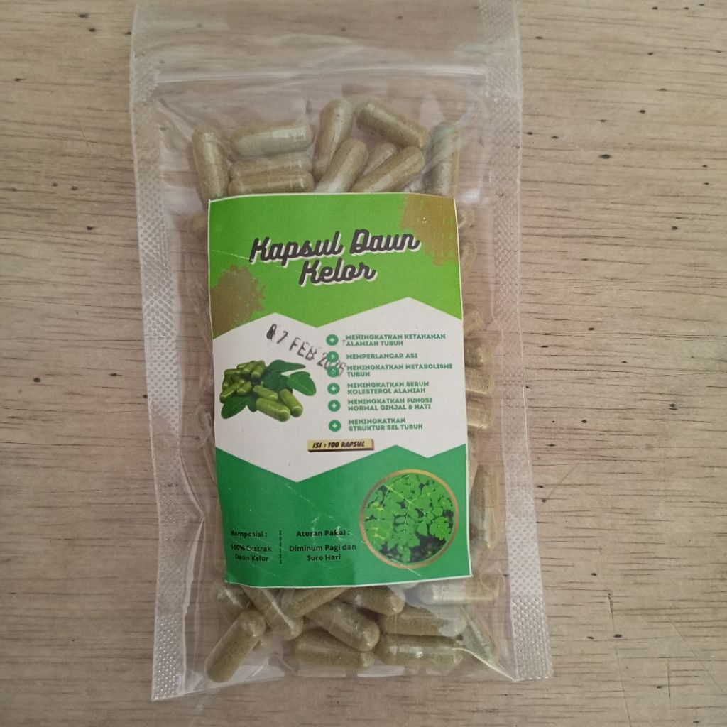 

jamu tradisional daun kelor isi 100 memperlancar asi , meningkatkan fungsi ginjal dan hati