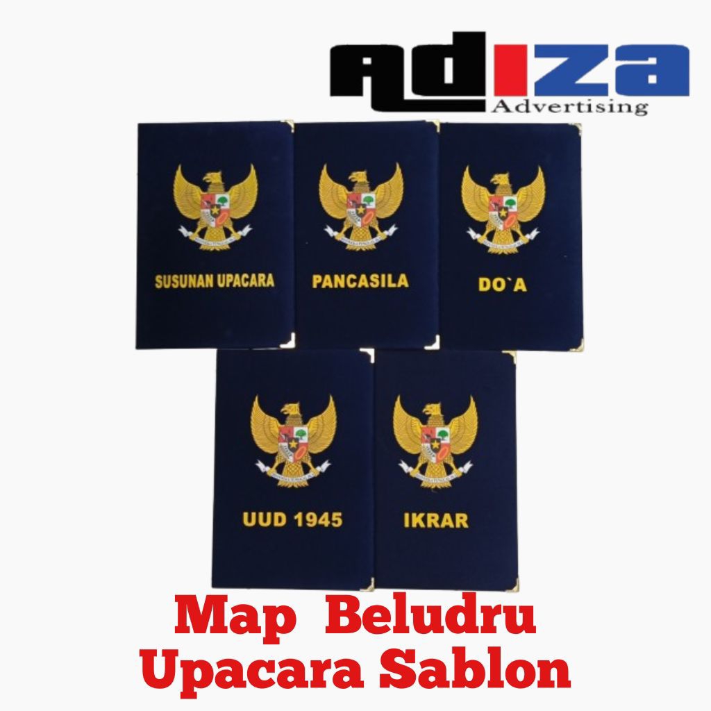 

Map Upacara Sablon Bahan Beludru F4 warna nevy(1set isi 5)
