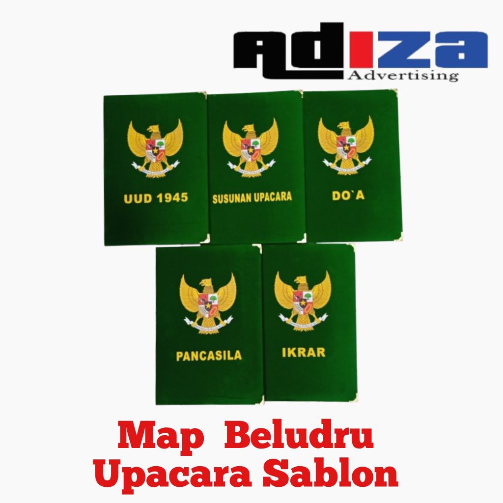 

Map Upacara Bahan Beludru F4 warna Hijau 1set isi 5