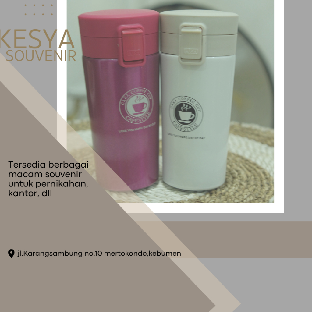 Kesya souvenir | TERMOS KOPI MINI TOMOTREE UK.380ml// TERMOS STAINLESS STELL