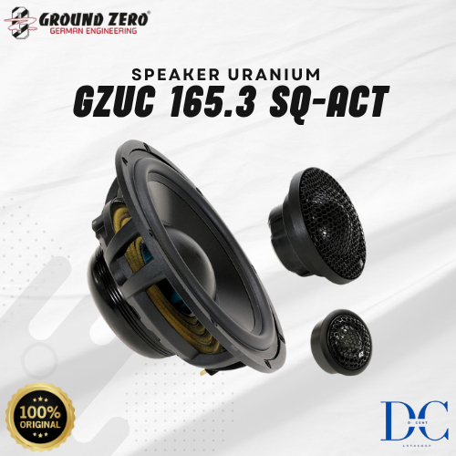 Speaker Ground Zero Series Uranium - Uranium GZUC 165.3 SQ ACT - Speaker 3-Way Mobil - Audio Mobil -