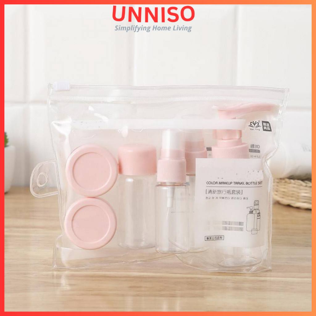 UNNISO - Travel Bottle Toiletries Set 8 In 1/ Travel Toiletries Kit