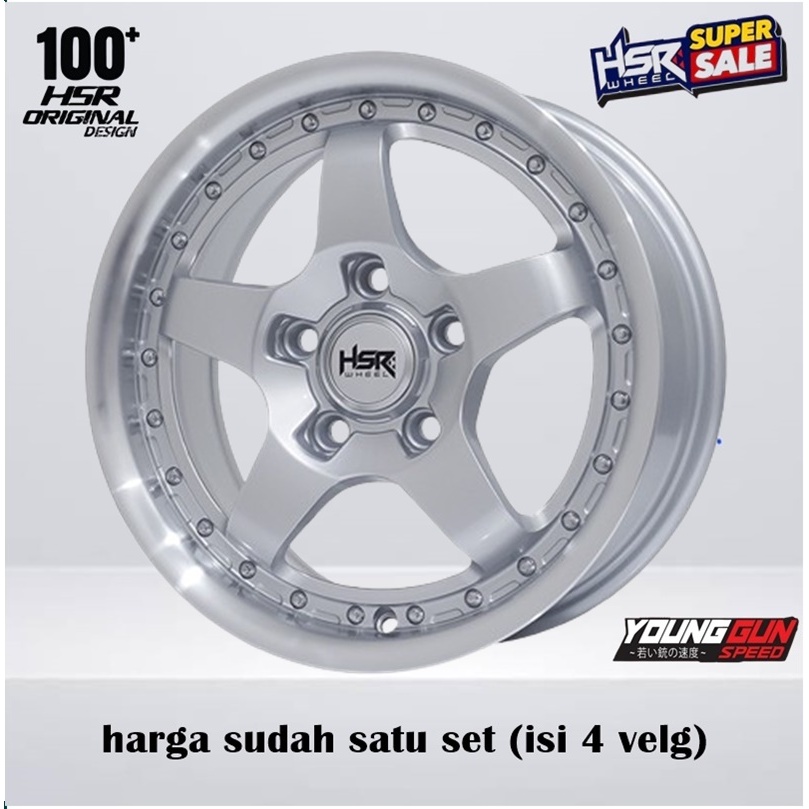 Pelek mobil celong ring 15 palang 5 hsr bob r15 lubang 5x114,3 buat mobil innova,ertiga,granmax dll