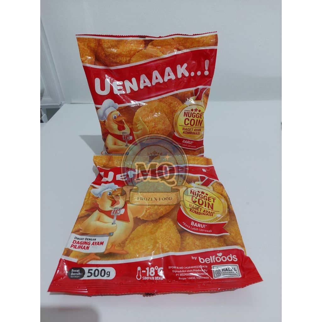 

Uenak nugget coin 500gr bentuk coin