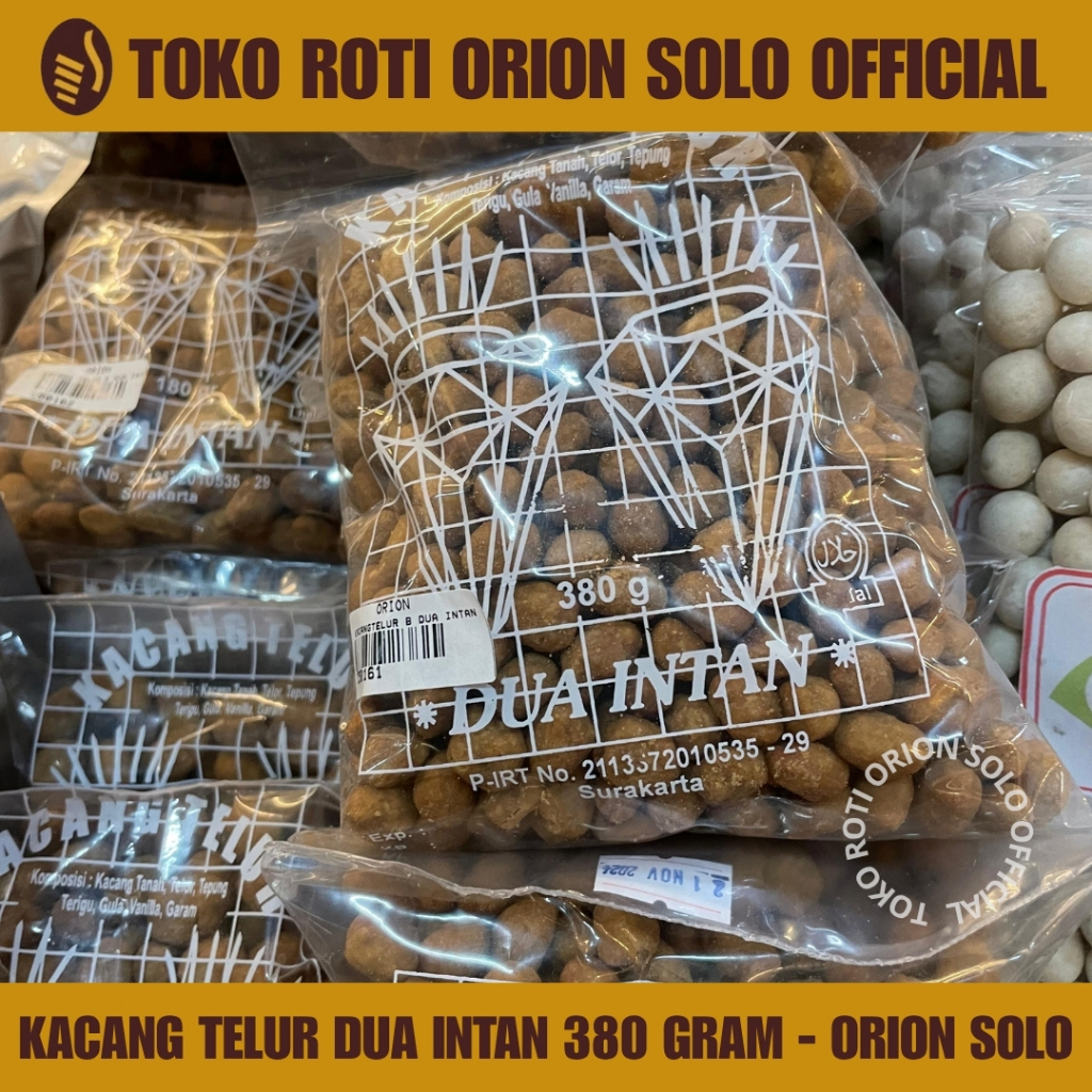 

Kacang Telur Dua Intan 380gr - Orion Solo