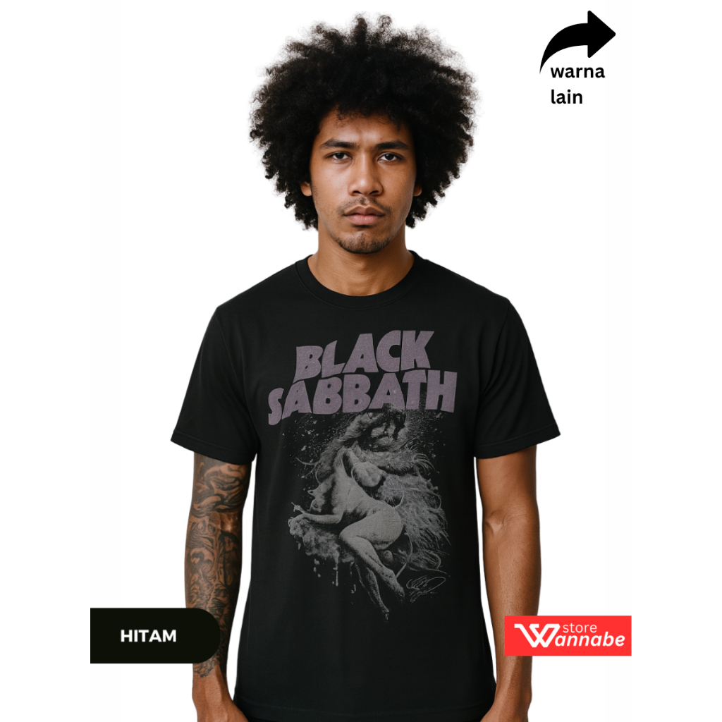Kaos Band Black Sabbath Dewasa S–7XL Big Size Jumbo & Anak XS–XL | Baju Musik Rock Metal Couple Kelu
