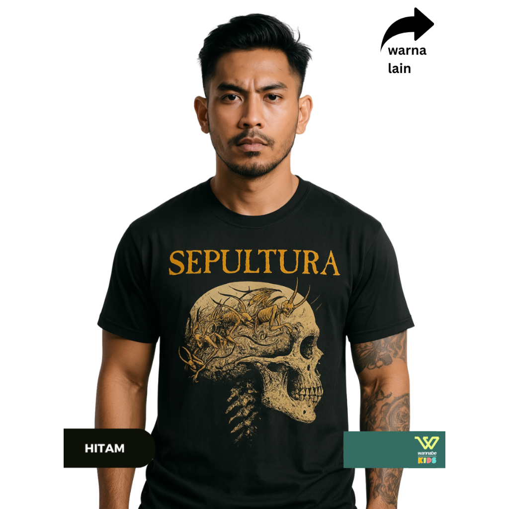 Kaos Band Sepultura Dewasa S–7XL Big Size Jumbo & Anak XS–XL | Baju Musik Metal Couple Keluarga Katu
